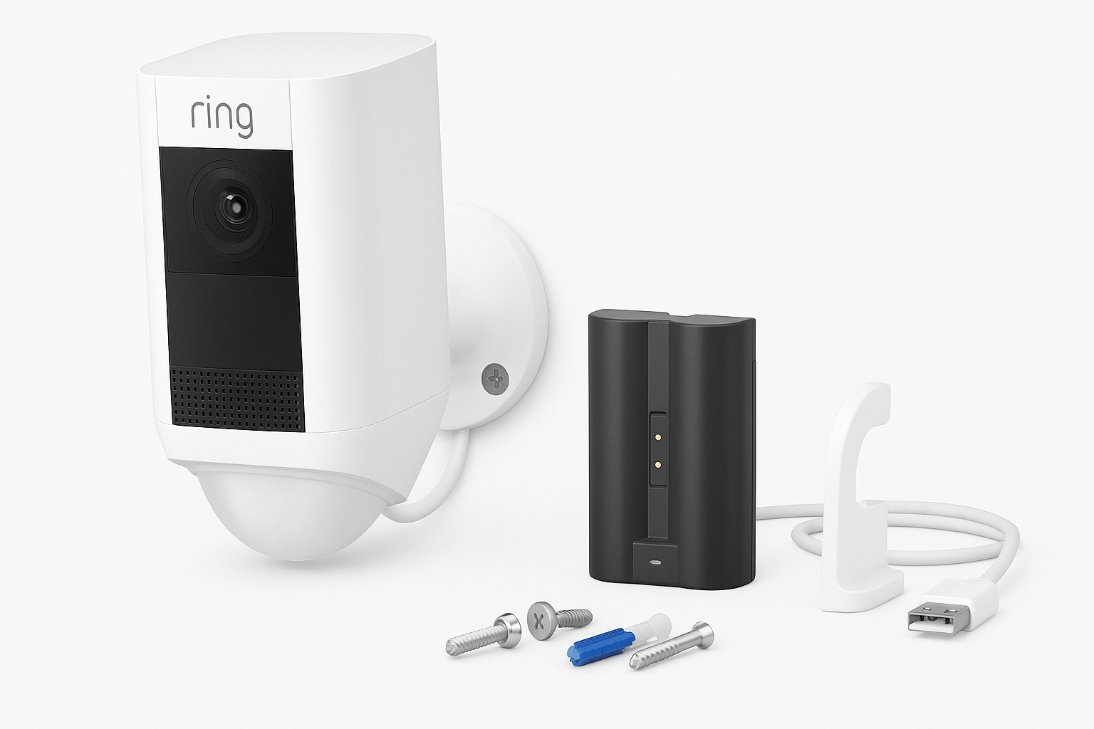 Ring Outdoor Cam Plus Battery (2K): Flexible Outdoor Security with Wide-Angle Coverage