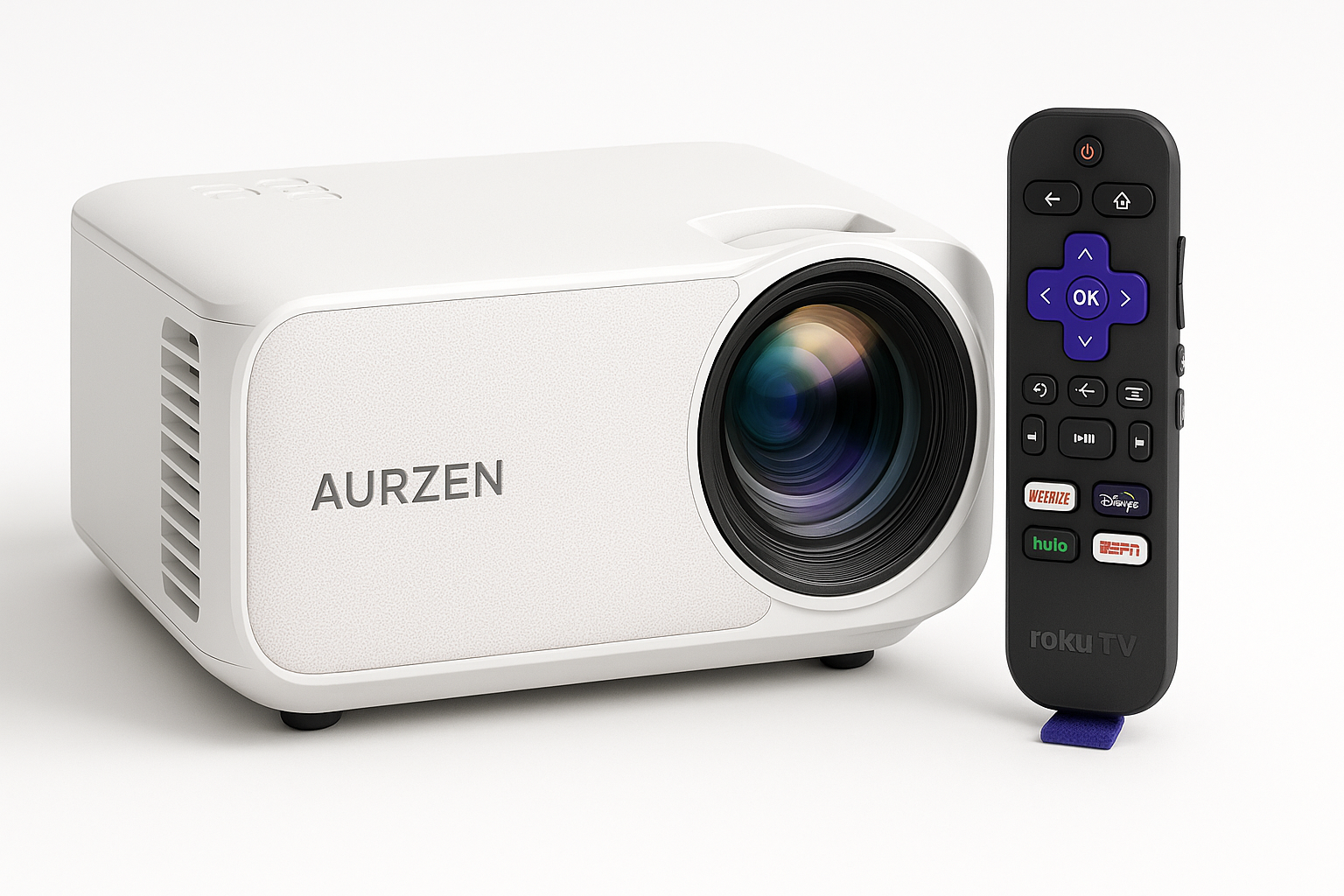 Aurzen Roku TV Smart Projector Review: A Compact 1080p Streaming Projector with Built‑In Roku OS