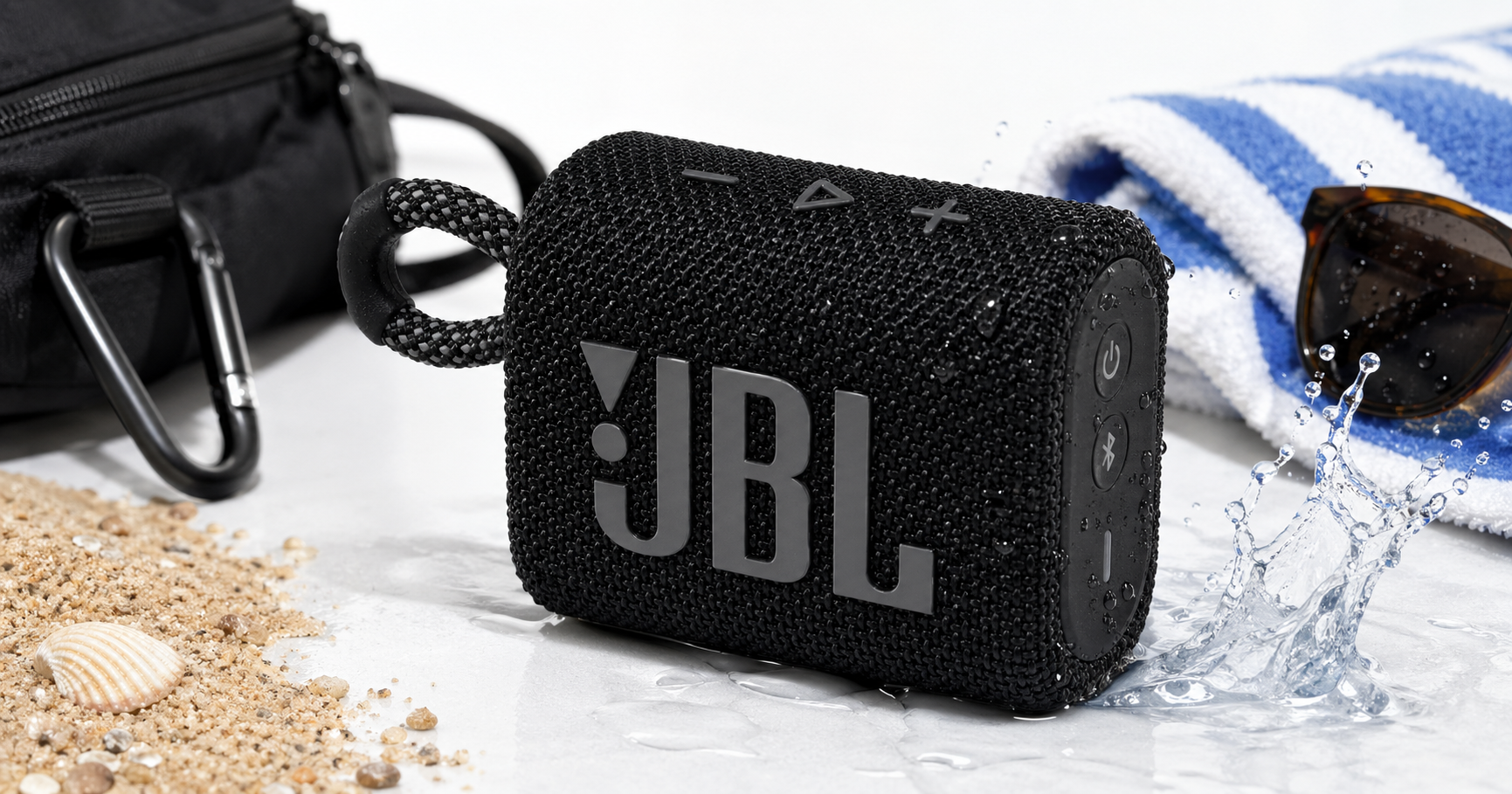 JBL Go 3 Portable Mini Bluetooth Speaker (Black): Compact Size, Big Outdoor Sound