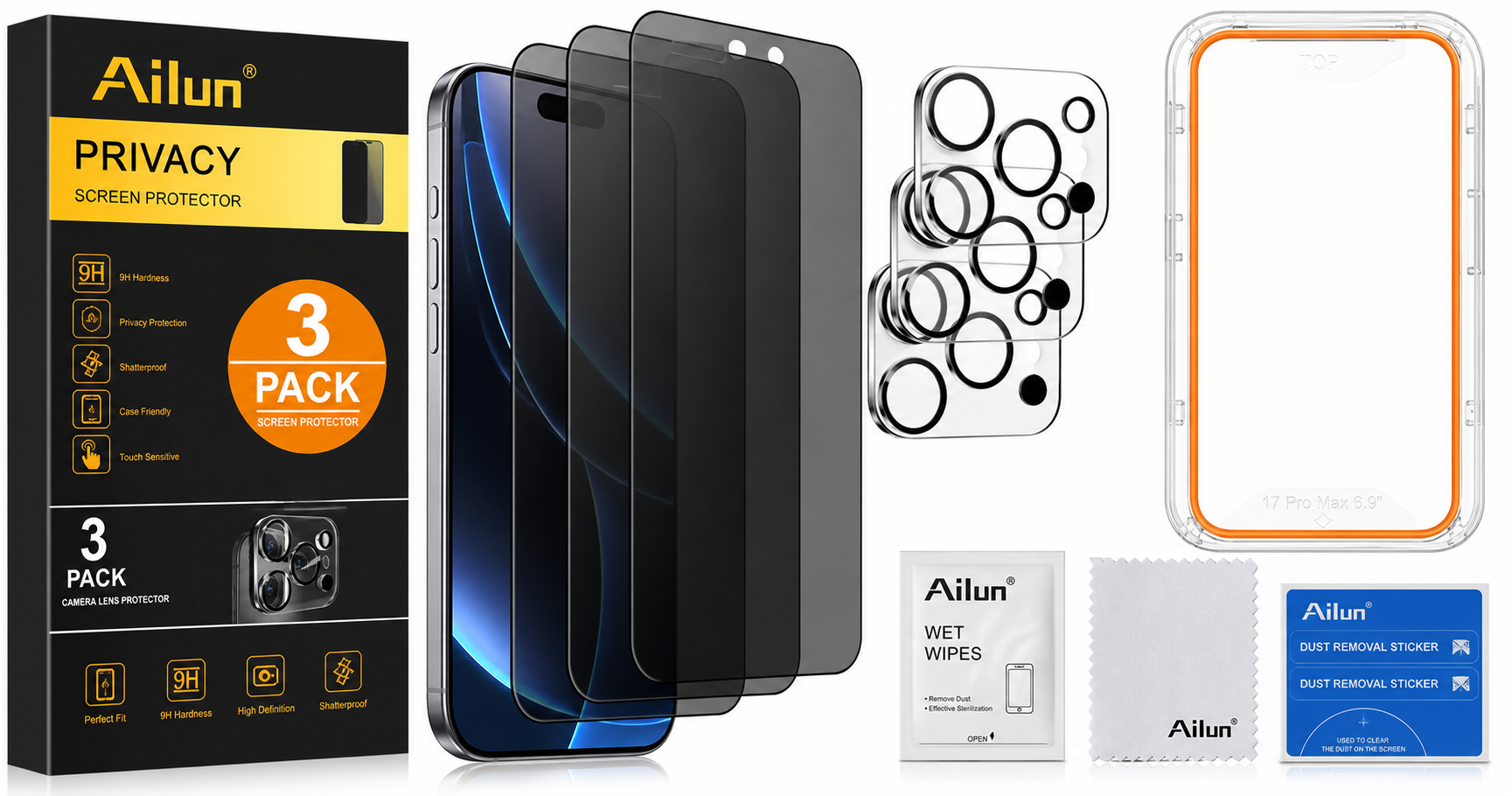 Ailun 3‑Pack Privacy Screen Protector & Camera Lens Protector for iPhone 17 Pro Max Review