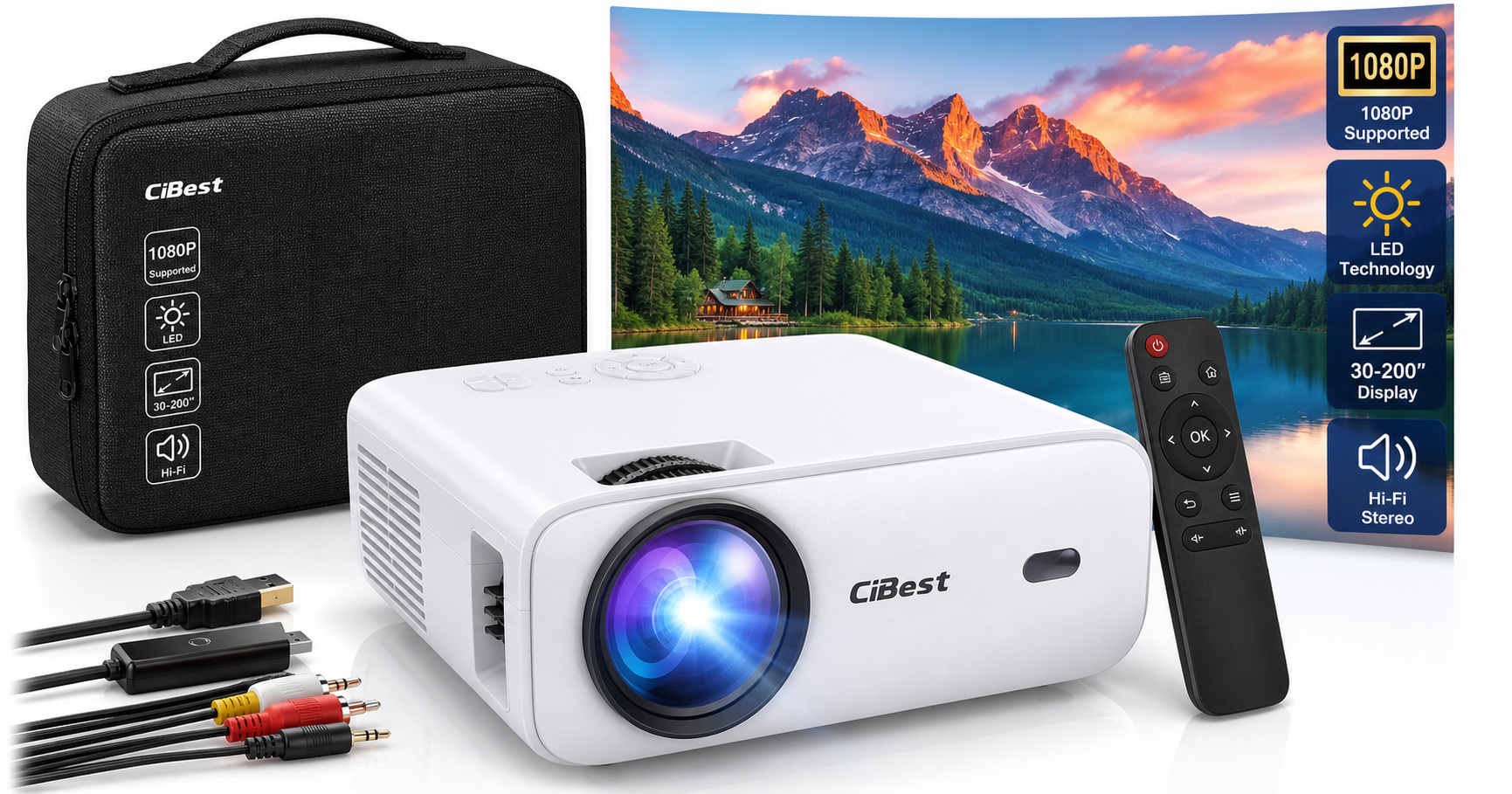 CiBest Mini Projector (B0G58L5BHW) Review: Ultra‑Portable Big Screen on a Budget