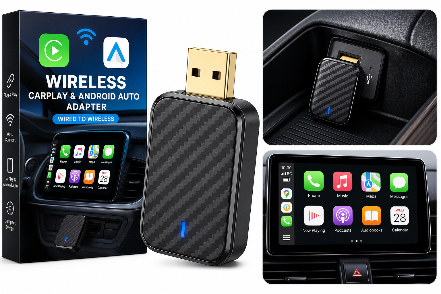 Carbon Fiber Wireless Android Auto & CarPlay Adapter Review: A Compact Upgrade for 2016+ OEM Systems