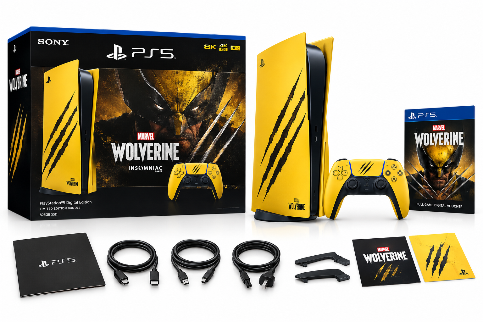 PlayStation 5 Digital Edition Marvel’s Wolverine Battle Yellow Limited Edition Bundle Review
