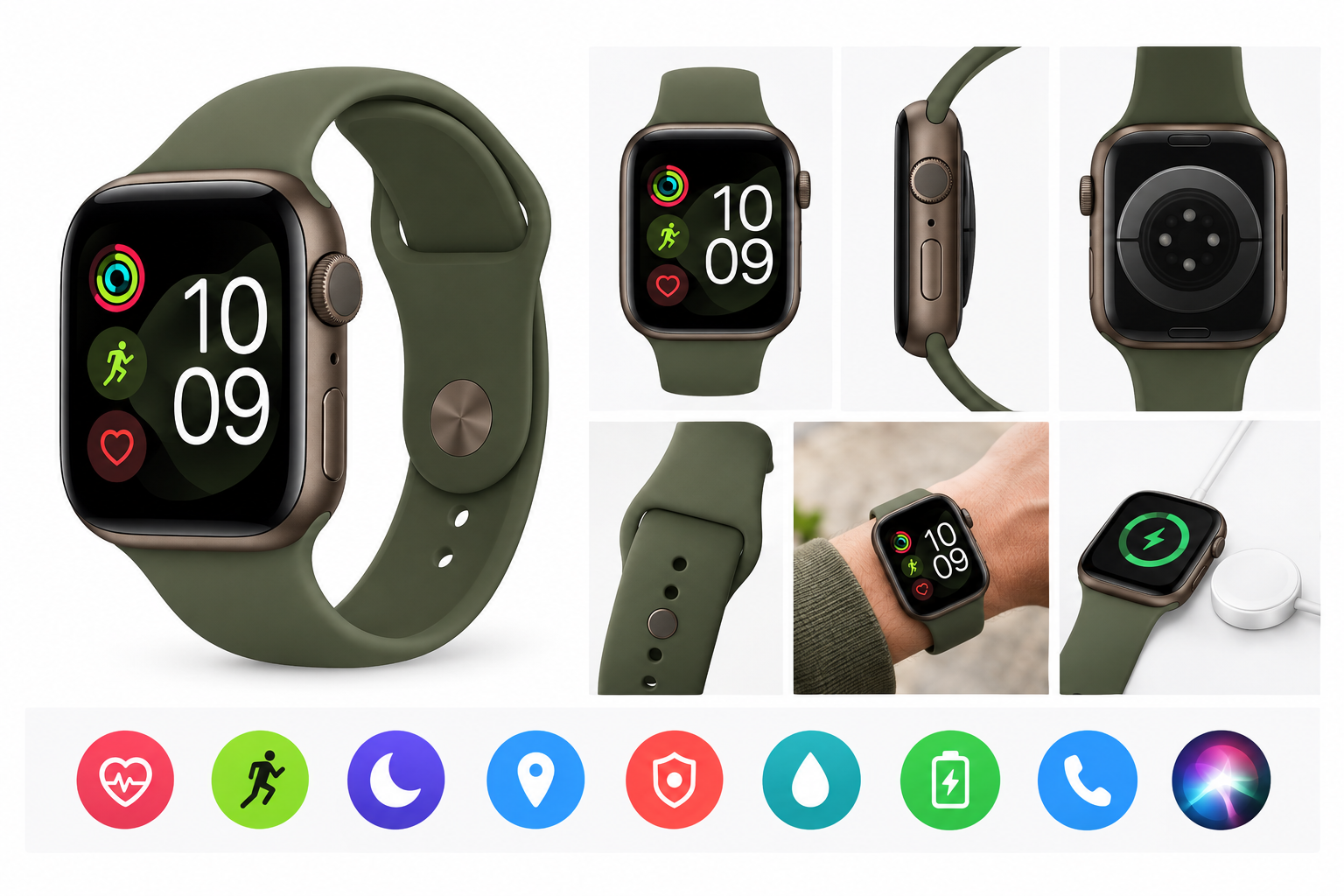 Apple Watch Series 12 GPS 42mm Review: Dark Bronze Case with Olive Sport Band