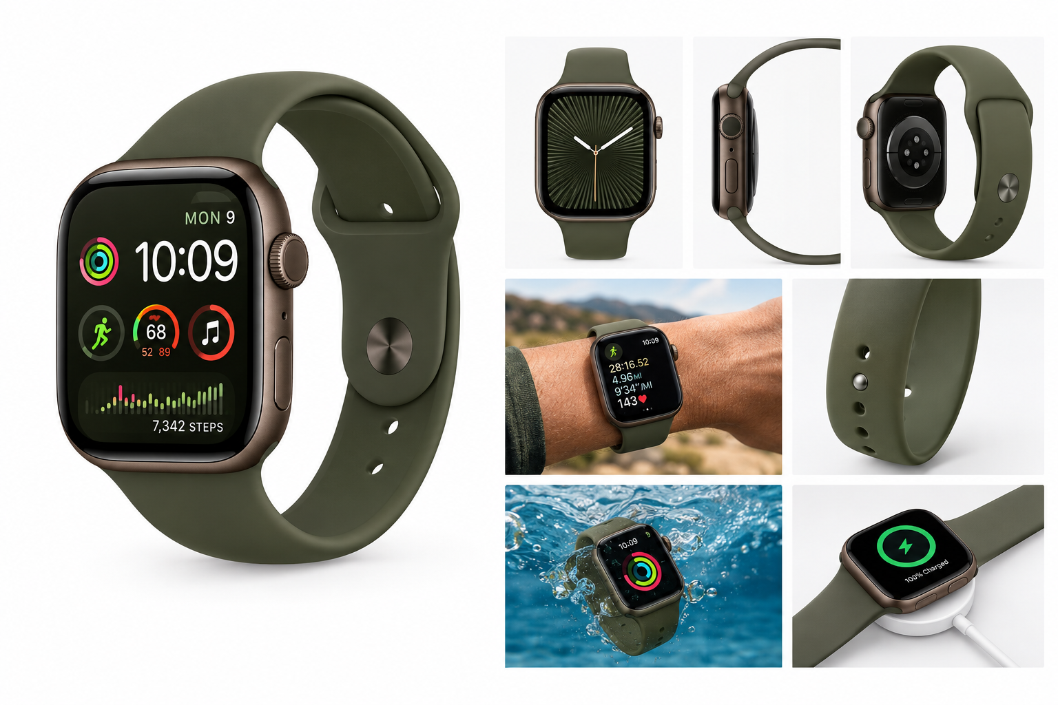 Apple Watch Series 12 GPS 46mm Review: Dark Bronze Aluminum with Olive Sport Band