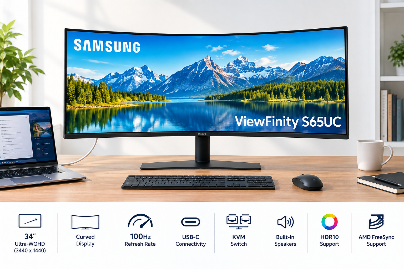 [Samsung 34” ViewFinity S65UC Ultra-WQHD Curved Monitor Review](https://www.amazon.com/dp/B0CGKPH78F)